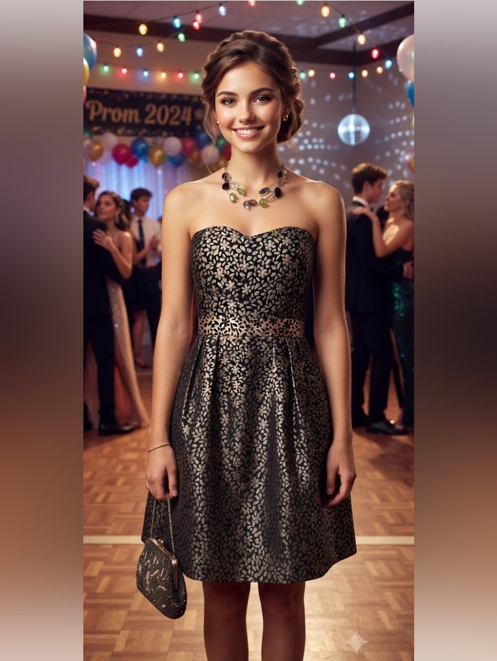 Minuet Sweetheart Strapless Cocktail Party Dress Large